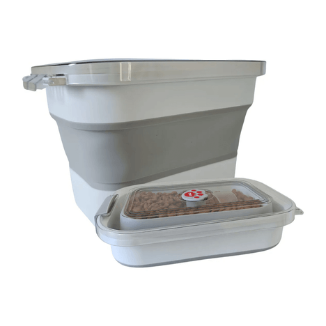 Pote para Ração Evolution Cinza Tampa Vedada com Capacidade de 5kg 1 Unidade Pote para Ração Evolution Cinza Tampa Vedada com Capacidade de 5kg 1 Unidade