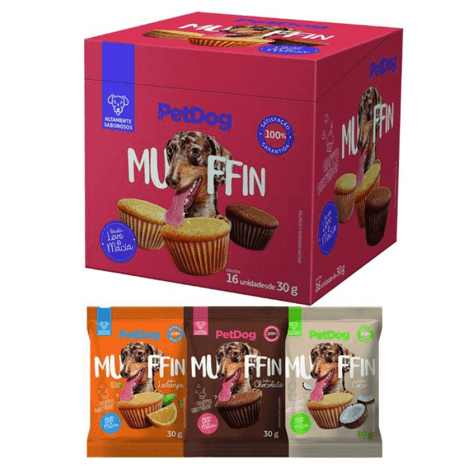 Petisco Muffin para Cães Sabores Mistos 1 Unidade