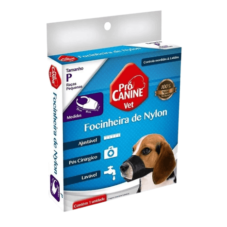 Focinheira Nylon Preto Tamanho 2
