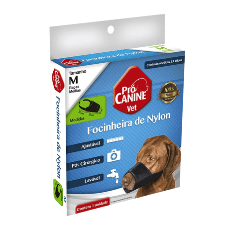 Focinheira Nylon Preto Tamanho 3