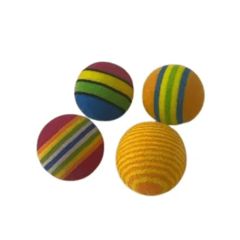 Brinquedo para Gato Bolinha com 4 Unidades Cores Sortidas